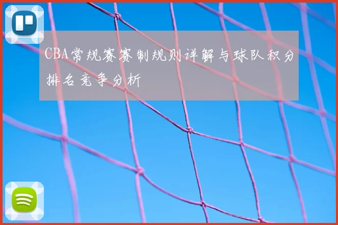 CBA常规赛赛制规则详解与球队积分排名竞争分析